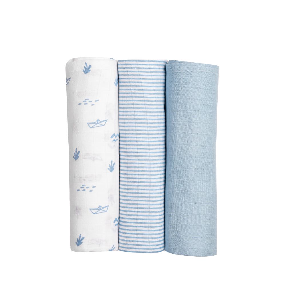 Masilo Organic Muslin Swaddles - Set of 3