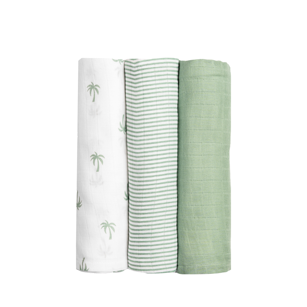 Masilo Organic Muslin Swaddles - Set of 3