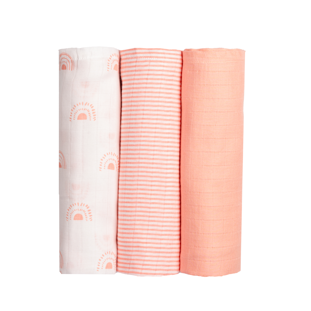 Masilo Organic Muslin Swaddles - Set of 3