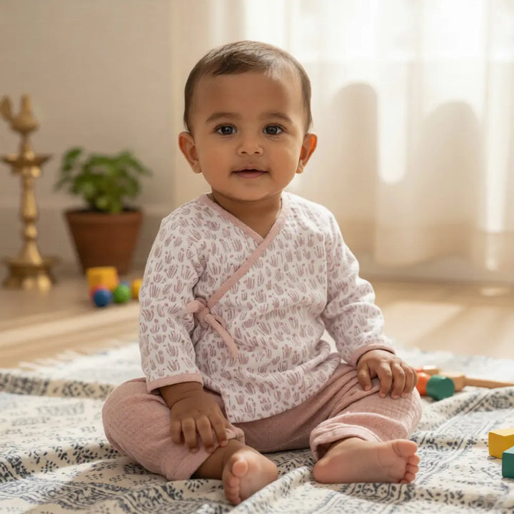 Masilo Organic Muslin Kimono Lounge Set - Meadow