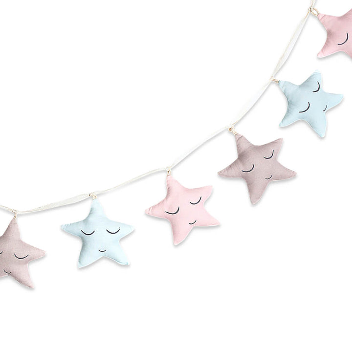 Star Bunting - Pink/Blue/Grey