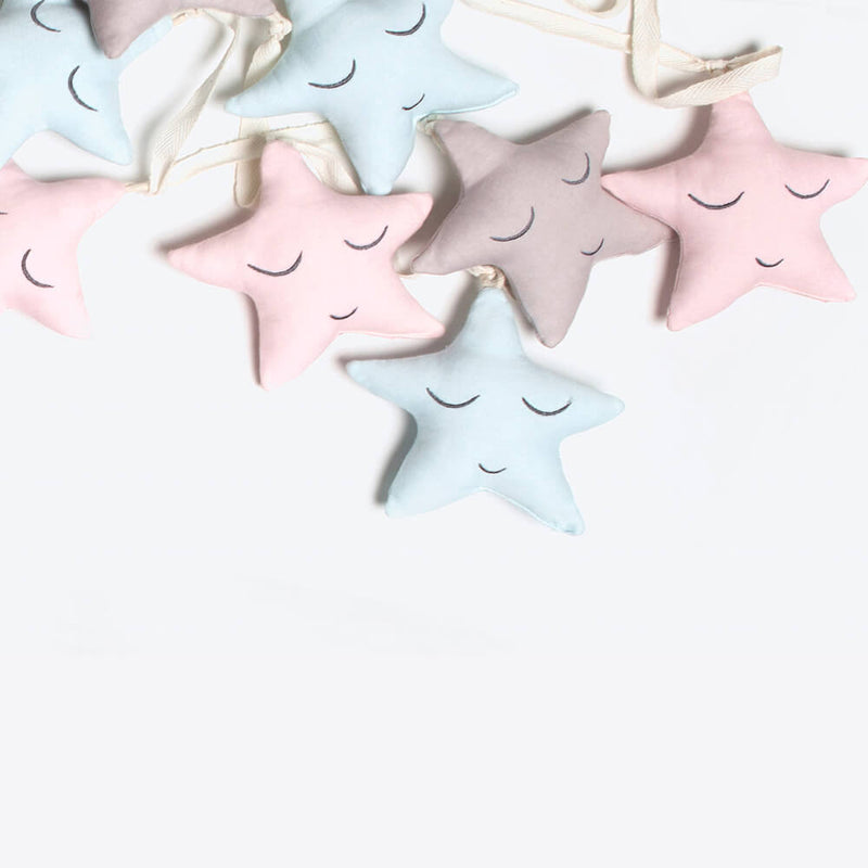 Star Bunting - Pink/Blue/Grey