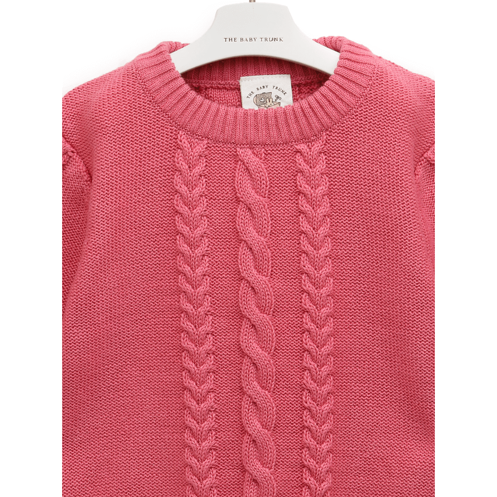 The Baby Trunk Cable Round Neck Sweater