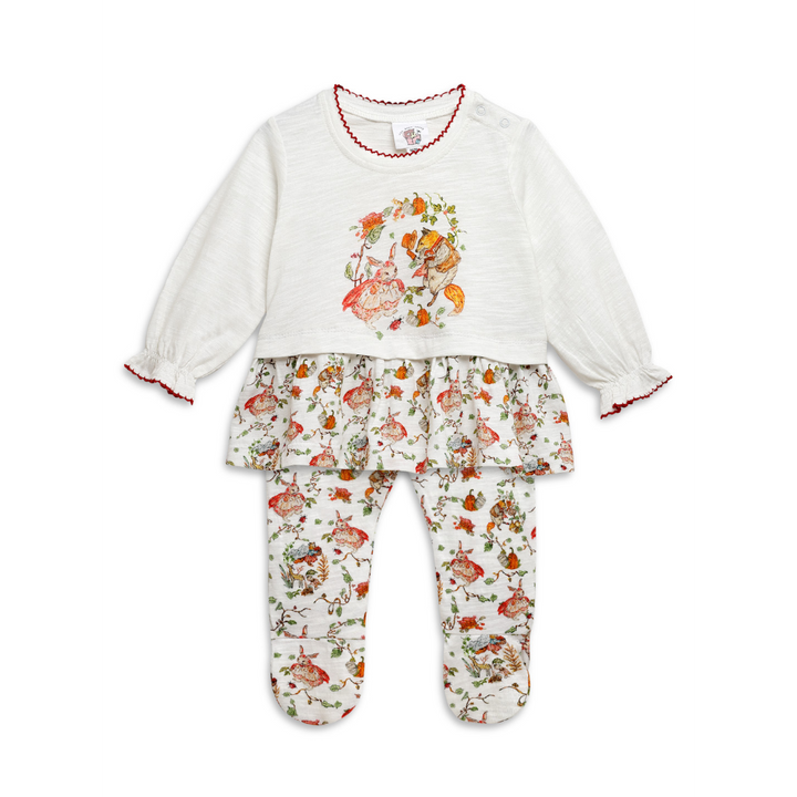 The Baby Trunk Peplum Co-ord Set - Red Riding Hood