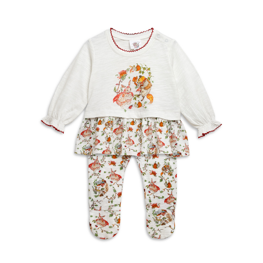 The Baby Trunk Peplum Co-ord Set - Red Riding Hood