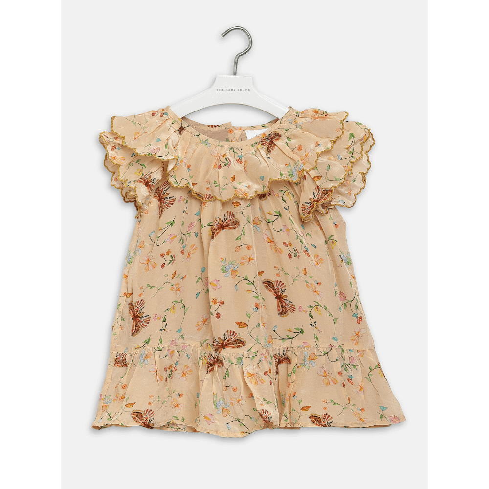 butterfly garden - beige