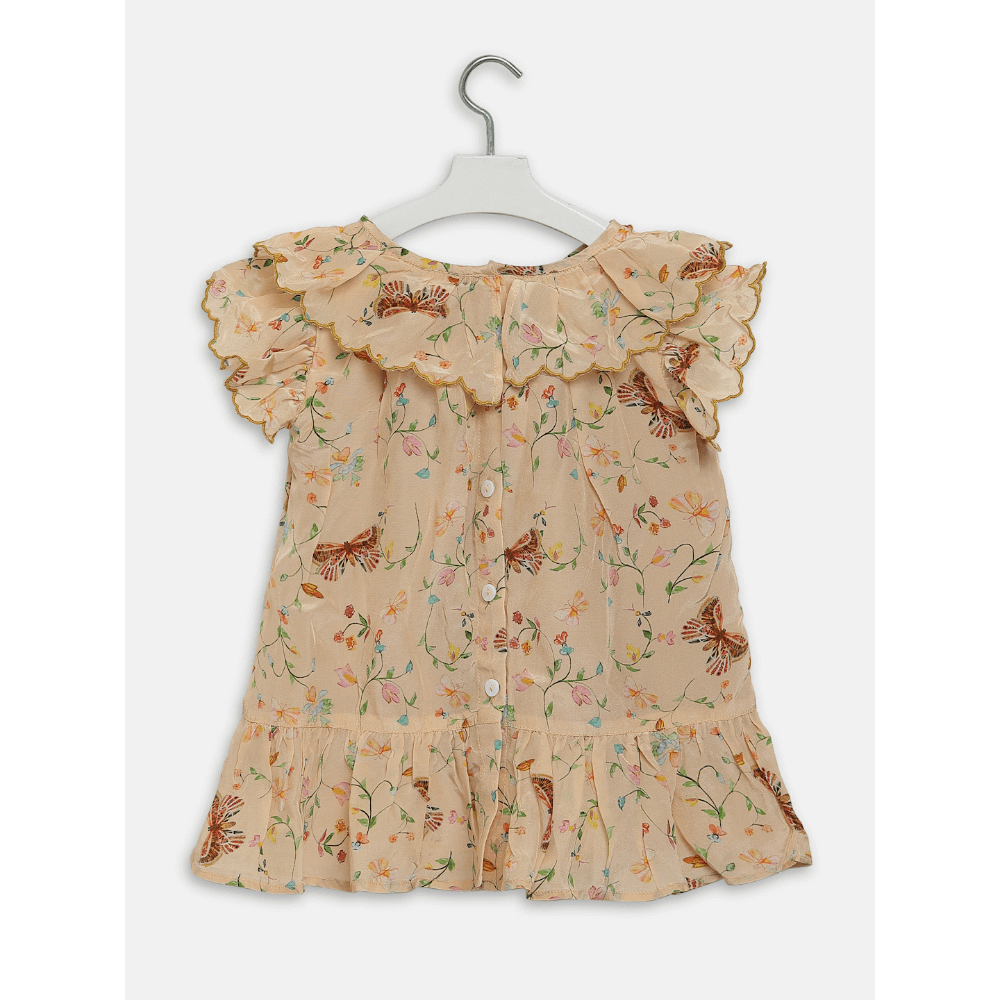 butterfly garden - beige