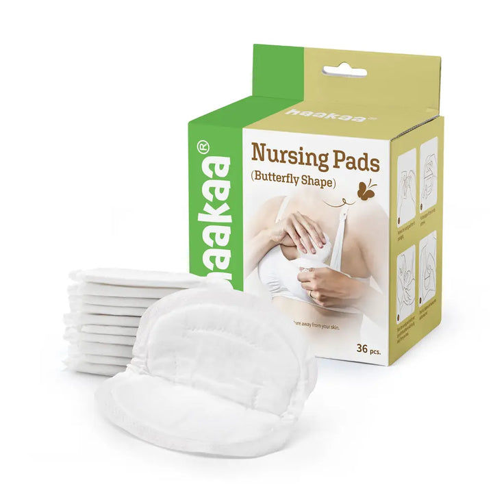 Haakaa Nursing Pads – Butterfly Shape for Secure Fit &amp; Absorbency – 36pcs