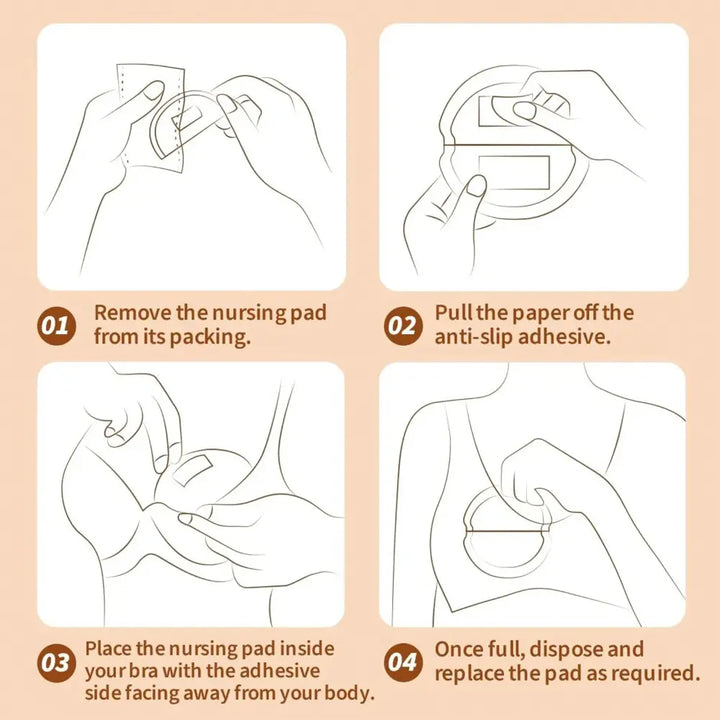 Haakaa Nursing Pads – Butterfly Shape for Secure Fit &amp; Absorbency – 36pcs