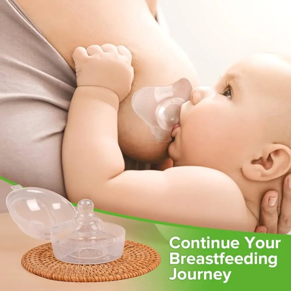 Haakaa Breastfeeding Nipple Shield – Orthodontic Teat for Comfortable Latch – Round Base