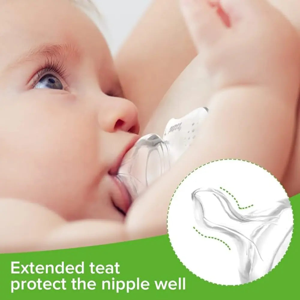 Haakaa Breastfeeding Nipple Shield – Orthodontic Teat for Comfortable Latch – Round Base
