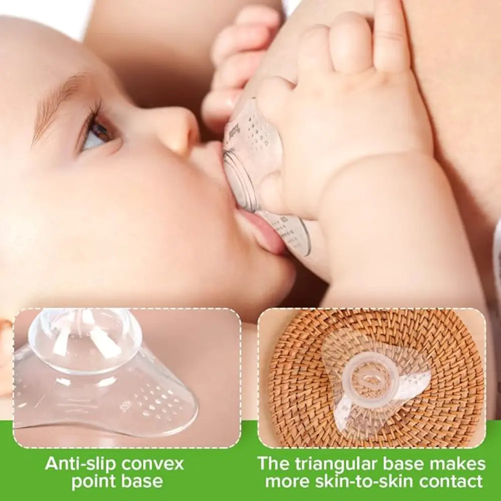 Haakaa Breastfeeding Nipple Shield – Orthodontic Teat for Comfortable Latch – Round Base