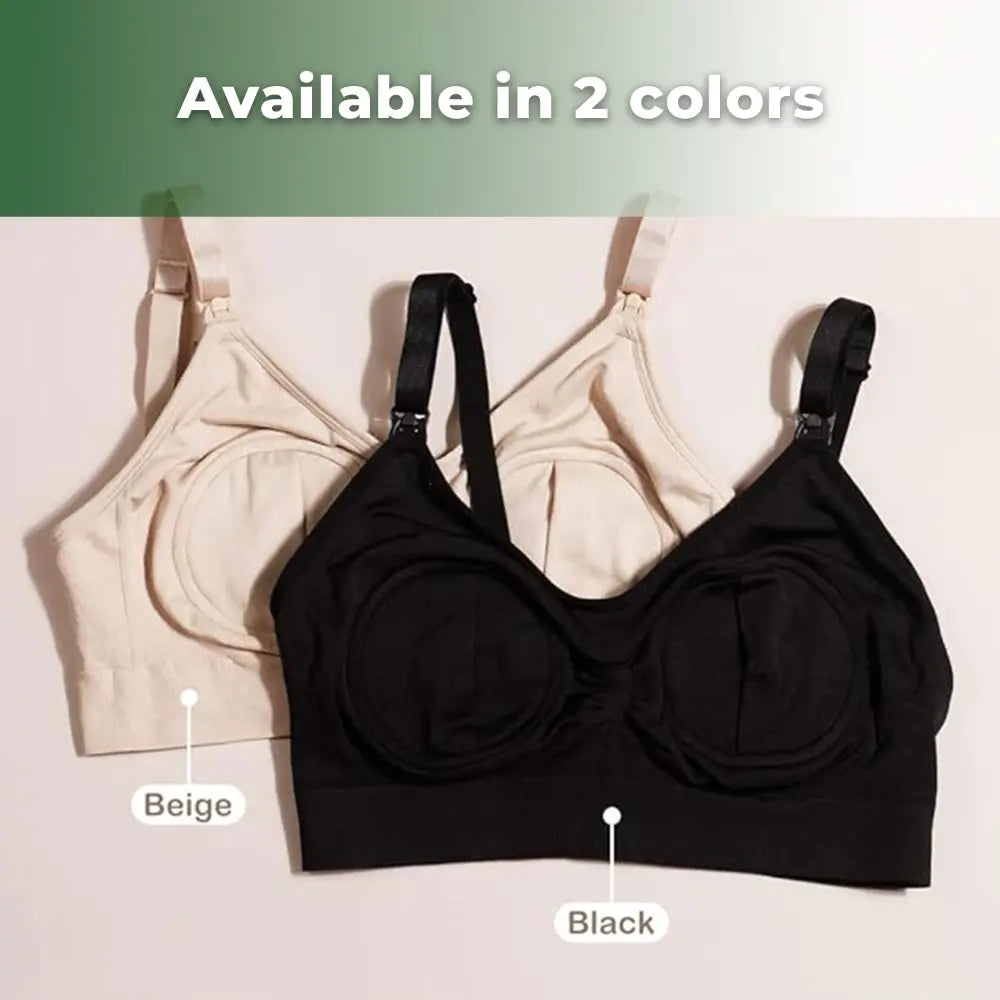 Haakaa Hands-Free Pumping &amp; Nursing Bra – Supportive &amp; Comfortable Fit – Beige – Size L