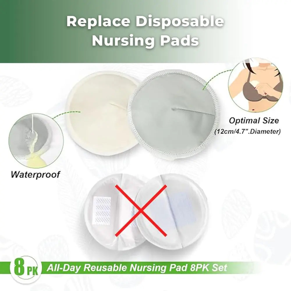 Haakaa All-Day Reusable Nursing Pad Set – Leak Protection &amp; Comfort for Breastfeeding