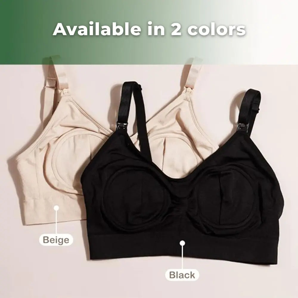 Haakaa Hands-Free Pumping &amp; Nursing Bra – Supportive &amp; Comfortable Fit – Black – Size M