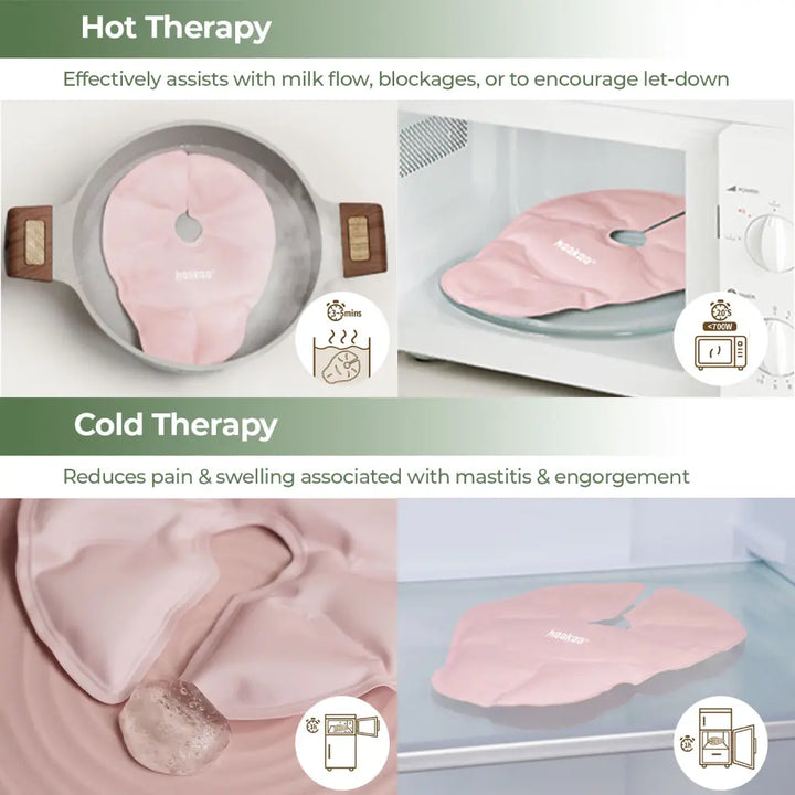 Haakaa Hot &amp; Cold Reusable Breast Compression Pads with Organic Cotton Sleeves