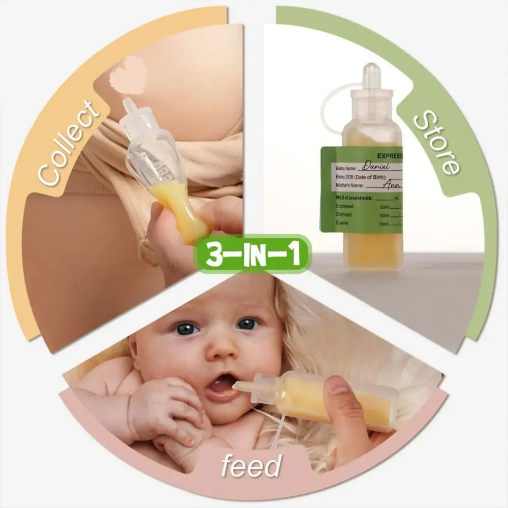 Haakaa Silicone Colostrum Collector Feeding Pack (Pre-Sterilised) – Collect, Store &amp; Feed – 4ml – 6pcs