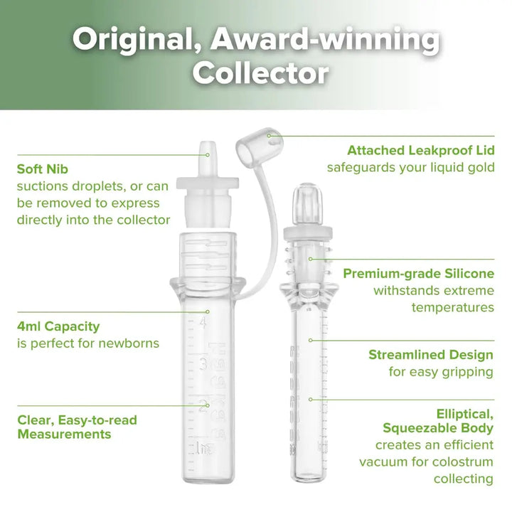 Haakaa Silicone Colostrum Collector Feeding Pack (Pre-Sterilised) – Collect, Store &amp; Feed – 4ml – 6pcs