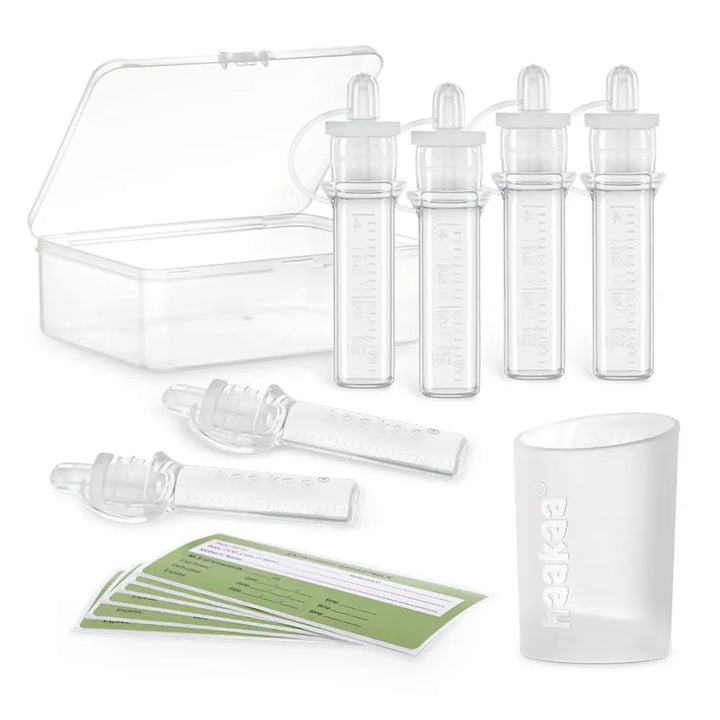 Haakaa Silicone Colostrum Collector Feeding Pack (Pre-Sterilised) – Collect, Store &amp; Feed – 4ml – 6pcs