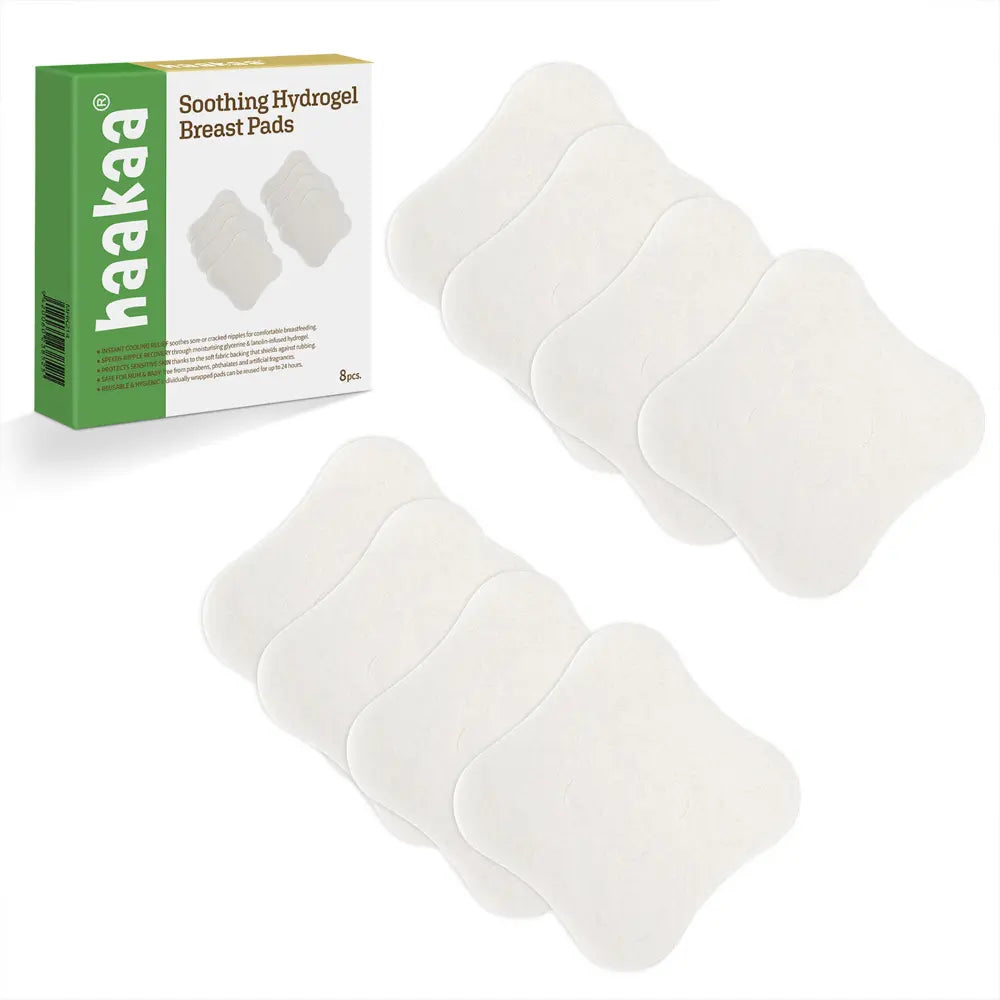 Haakaa Soothing Hydrogel Breast Pads – Cooling Relief &amp; Healing Support for Breastfeeding Mothers – 8pcs
