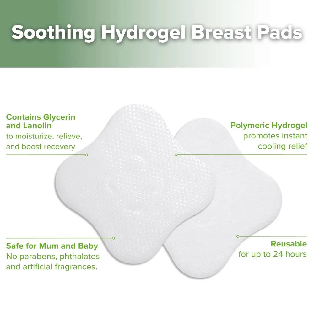 Haakaa Soothing Hydrogel Breast Pads – Cooling Relief &amp; Healing Support for Breastfeeding Mothers – 8pcs