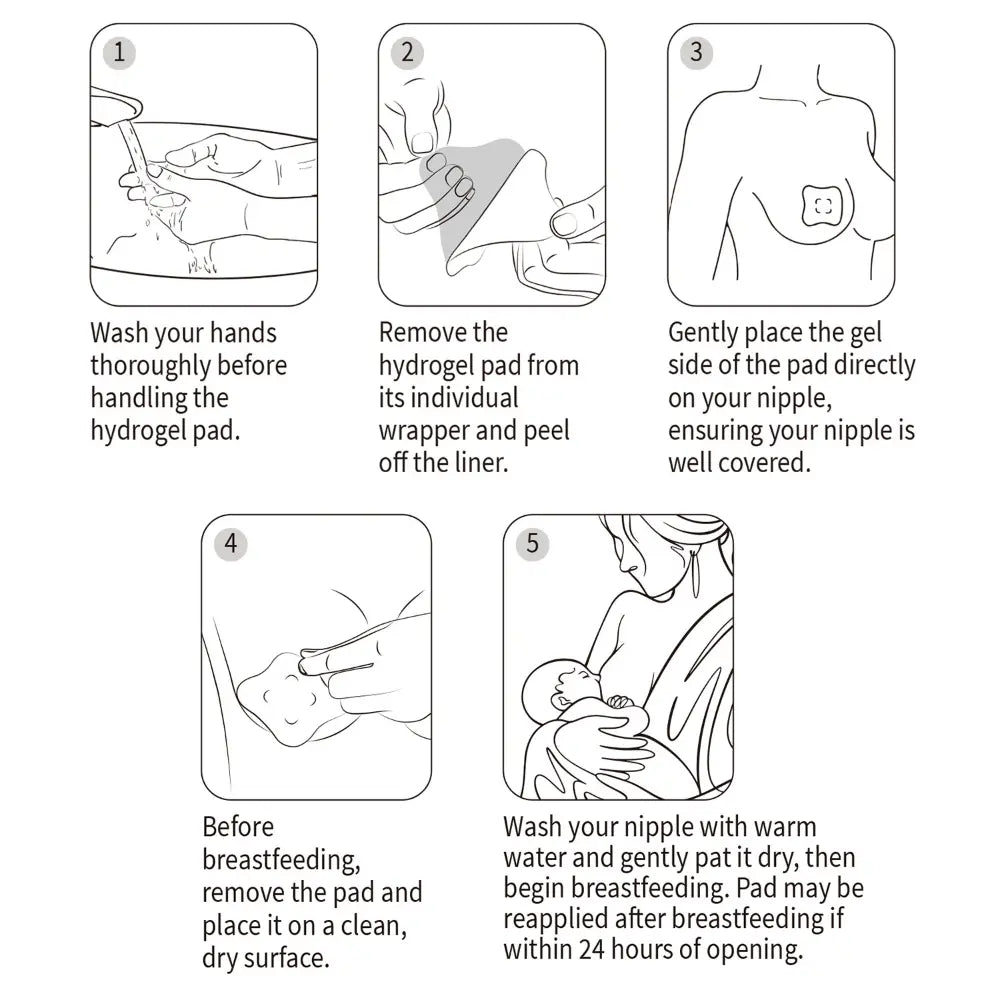 Haakaa Soothing Hydrogel Breast Pads – Cooling Relief &amp; Healing Support for Breastfeeding Mothers – 8pcs