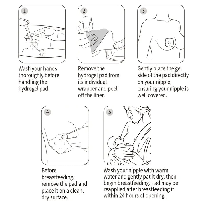Haakaa Soothing Hydrogel Breast Pads – Cooling Relief &amp; Healing Support for Breastfeeding Mothers – 8pcs