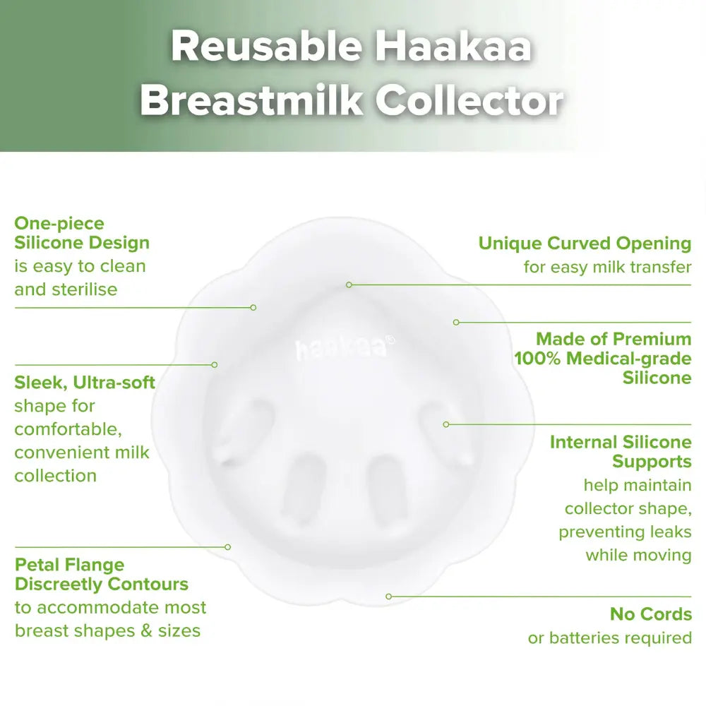 Haakaa Petal Soft Silicone Milk Collector – Gentle Hands-Free Milk Collection – 1pc