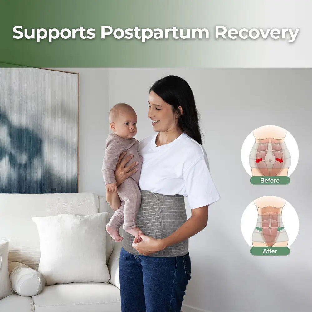 Haakaa Postpartum Abdominal Band for Women After Delivery - Grey