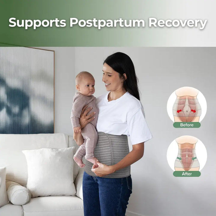Haakaa Postpartum Abdominal Band for Women After Delivery - Grey