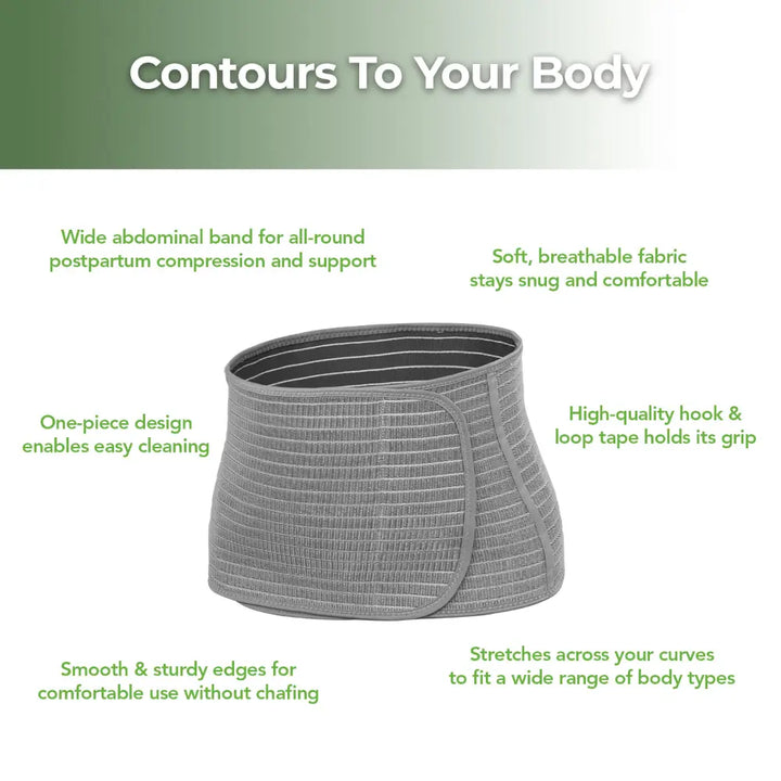 Haakaa Postpartum Abdominal Band for Women After Delivery - Grey