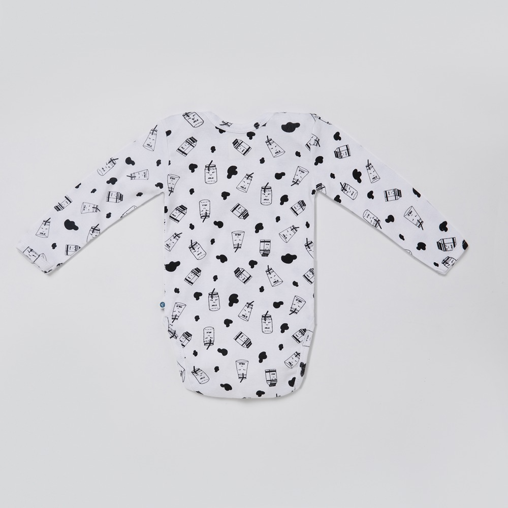 Cotton Bug Full Sleeves Romper - Set of 3 - Milk