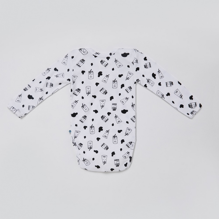 Cotton Bug Full Sleeves Romper - Set of 3 - Milk