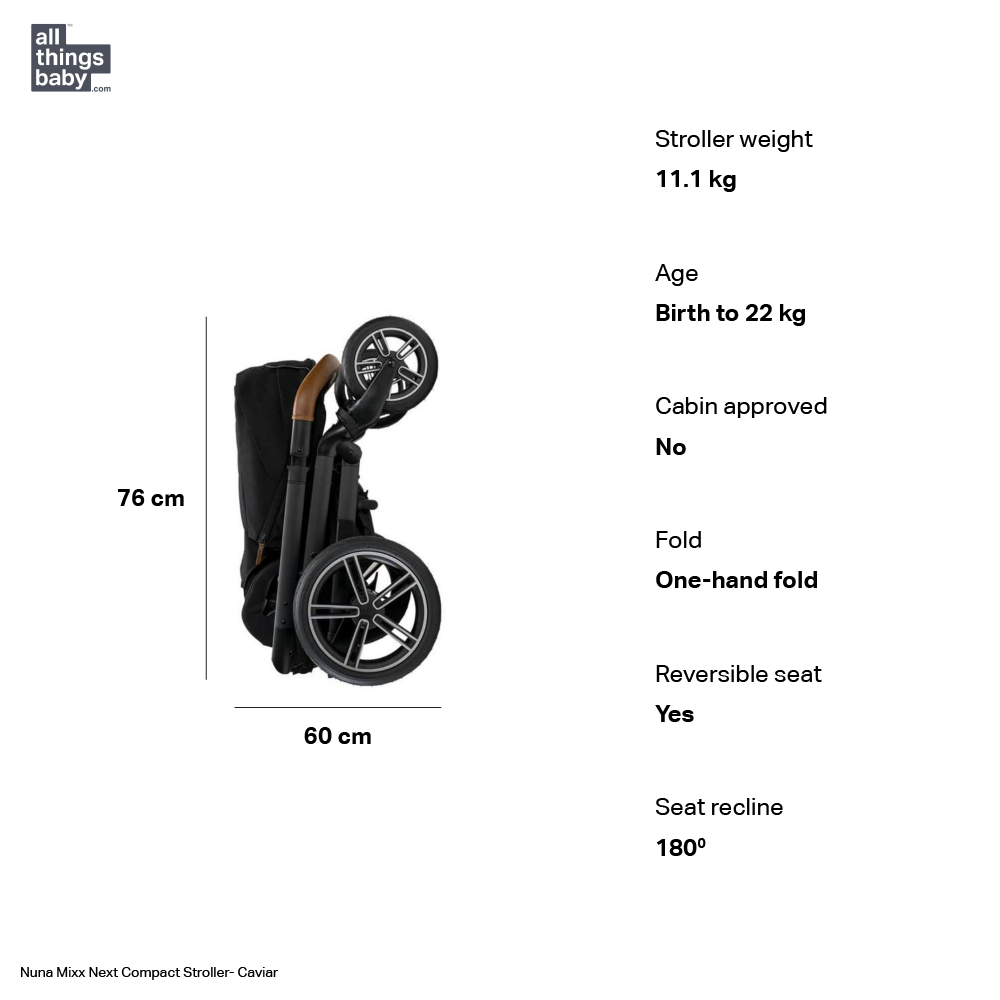 Nuna mixx folded dimensions clearance