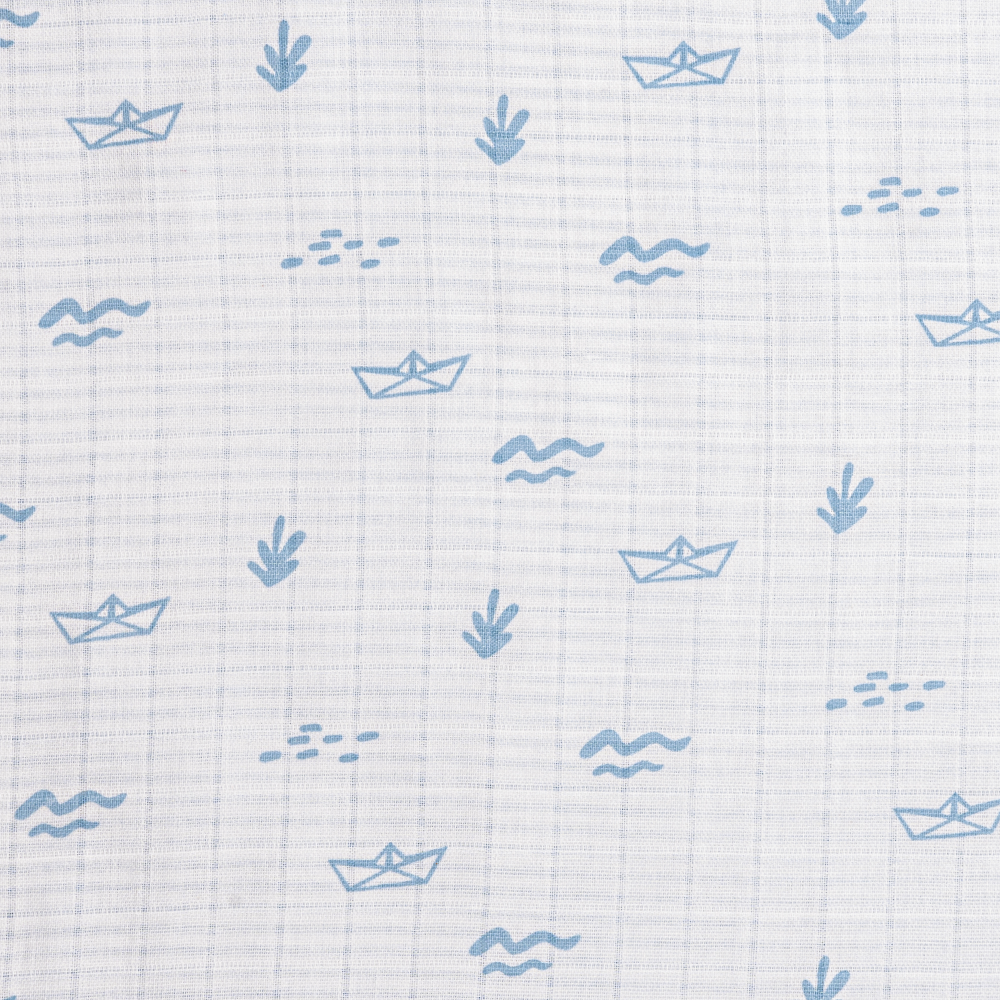 Masilo Personalized Organic Muslin Blanket - Sea Breeze