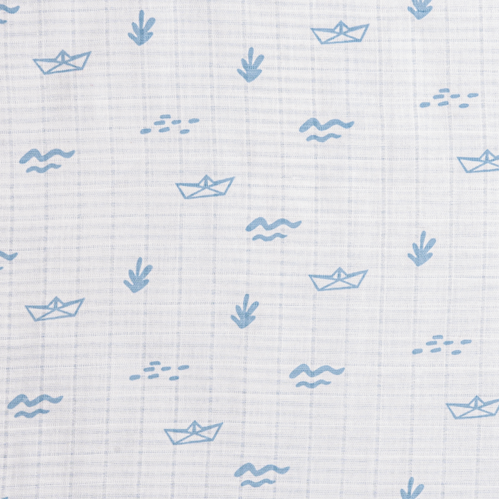 Masilo Personalized Organic Muslin Blanket - Sea Breeze