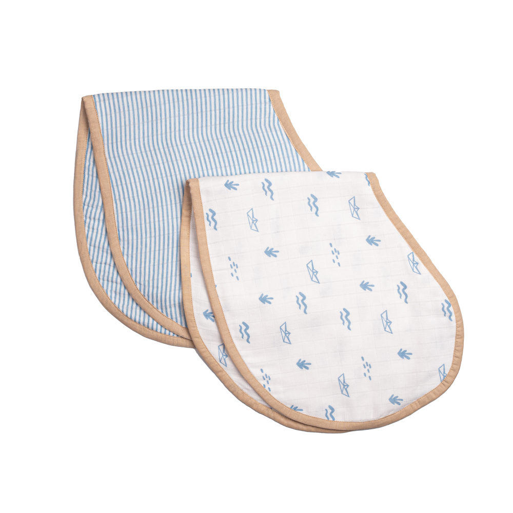 Masilo Organic Muslin Burp Cloth & Bib (Pack of 2)