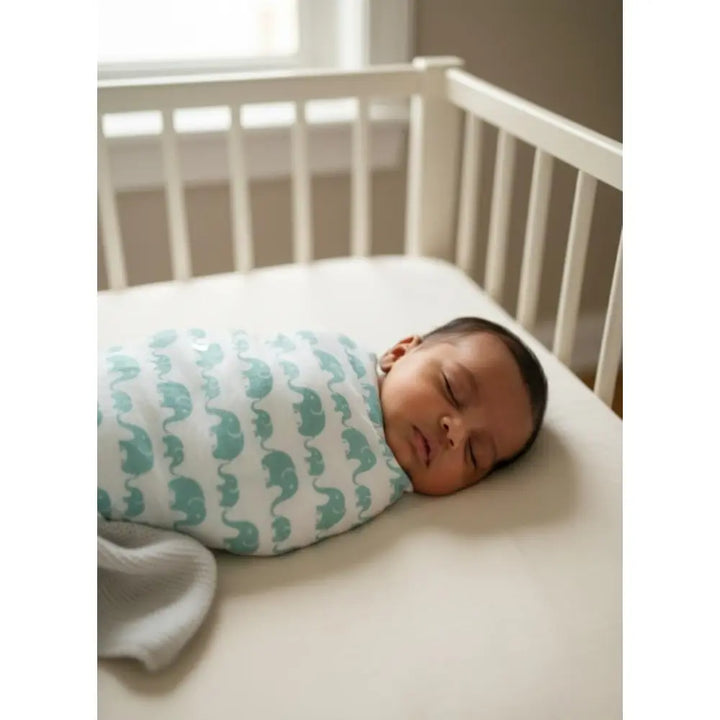 Masilo Organic Muslin Swaddles (Set of 2) - Elephant Parade