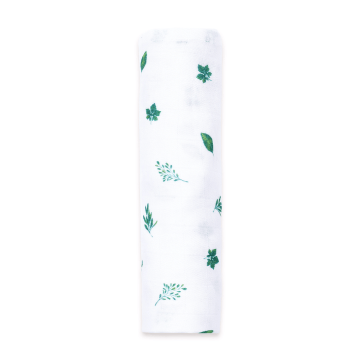 Masilo Bamboo Muslin Swaddle - Pressed Leaves 0-2y