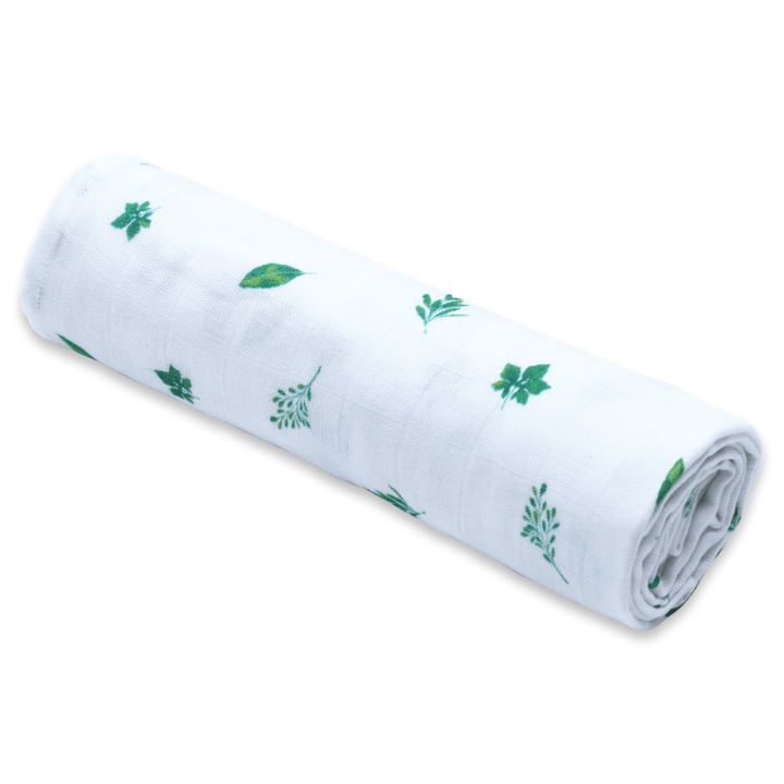 Masilo Bamboo Muslin Swaddle - Pressed Leaves 0-2y