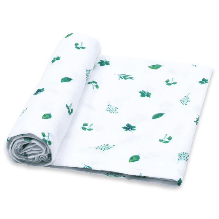 Masilo Bamboo Muslin Swaddle - Pressed Leaves 0-2y