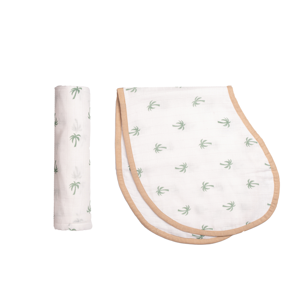 Masilo Swaddle & Burp Cloth Bib