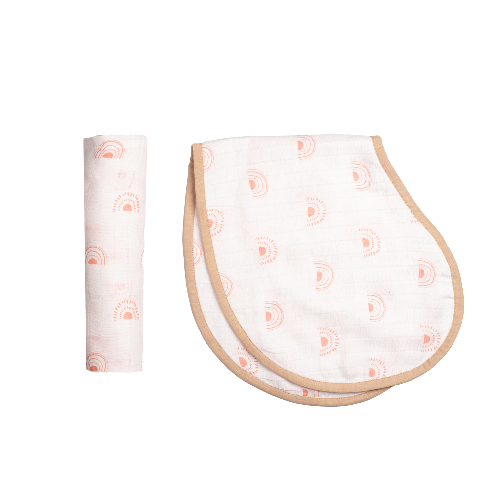 Masilo Swaddle & Burp Cloth Bib