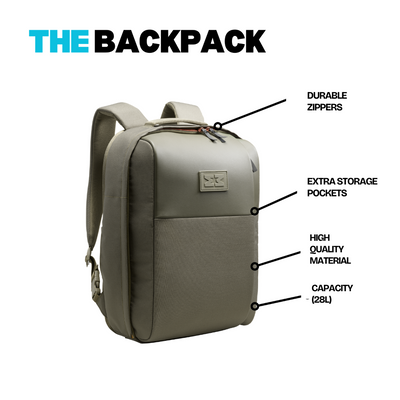 MiniMeis G5 Multipurpose Travel Backpack - Olive Green