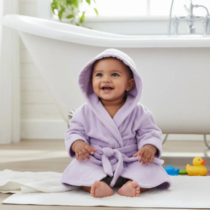 Masilo Hooded Baby Robe - Lilac
