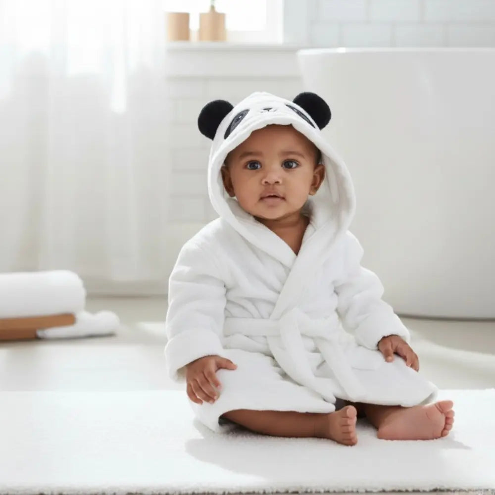 Masilo Hooded Baby Robe Panda
