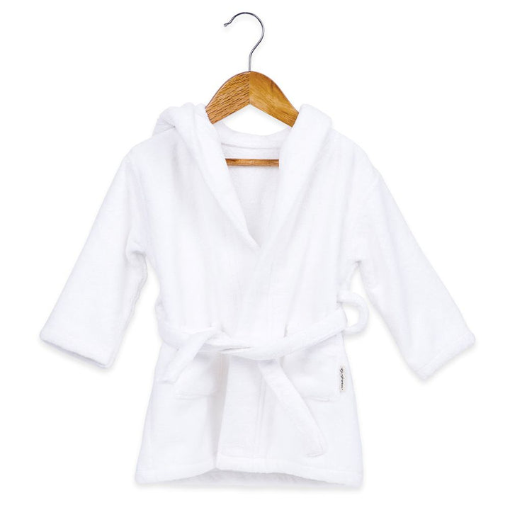 Masilo Hooded Personalised Baby Robe - Ivory