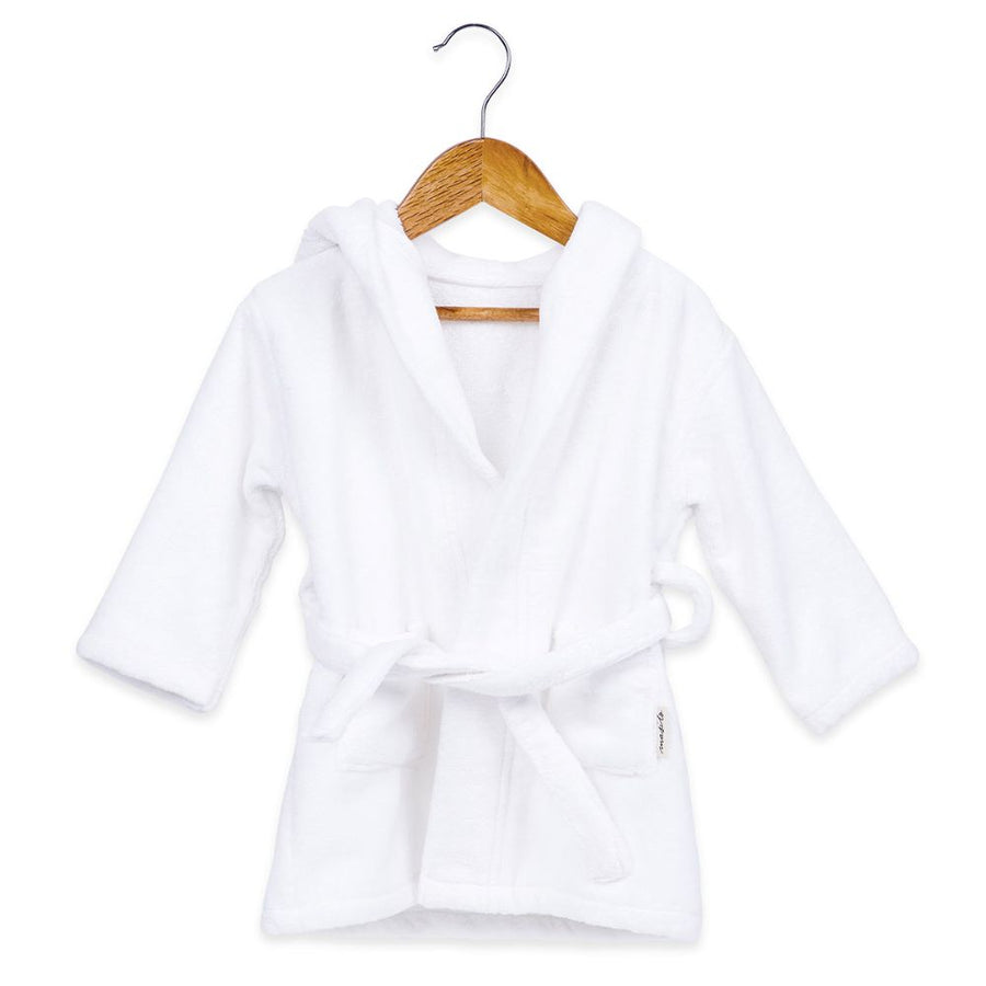 Masilo Hooded Personalised Baby Robe - Ivory