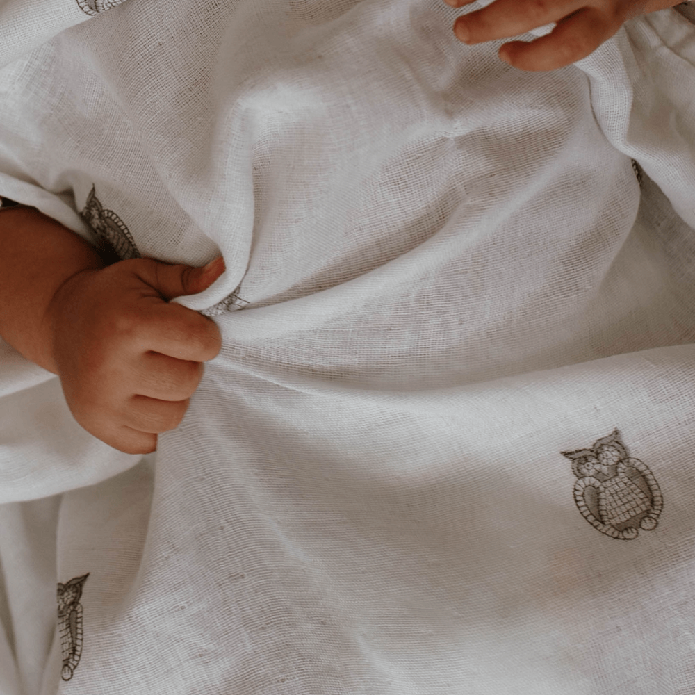 Raamae Muslin Swaddle Set - Owl