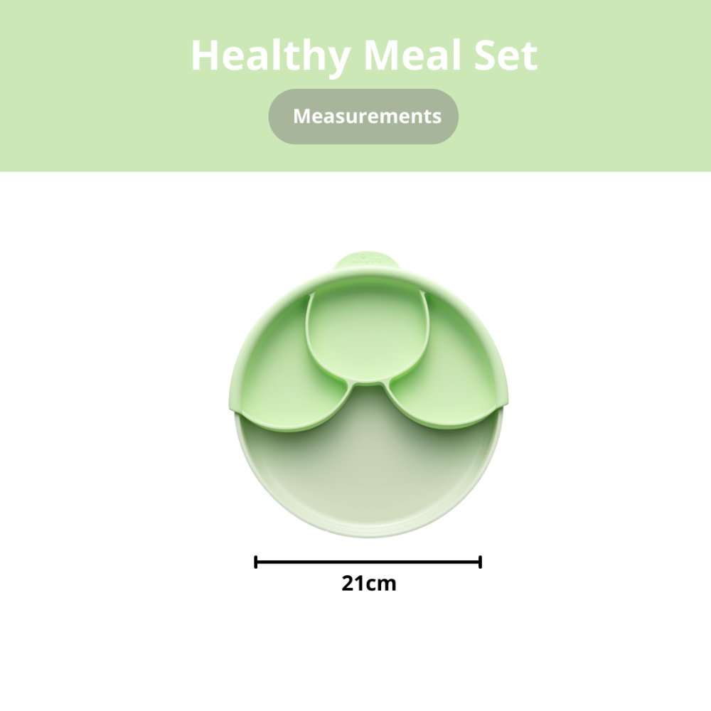 Miniware Healthy Meal Suction Plate with Dividers Set
